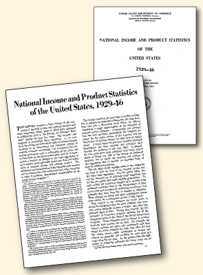 Cover and pages from the May 1942 Survey of Current Business Supplement