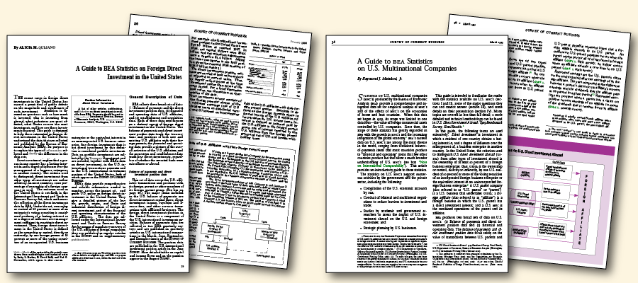 Image of pages from the BEA statistical guides.